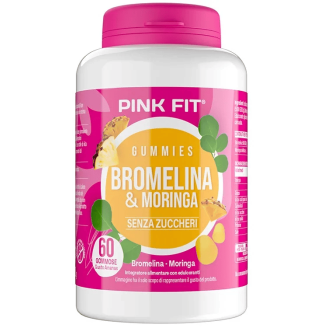 Pink Fit - Bromelina e Moringa - Drenaggio e Detox - 60 gummies
