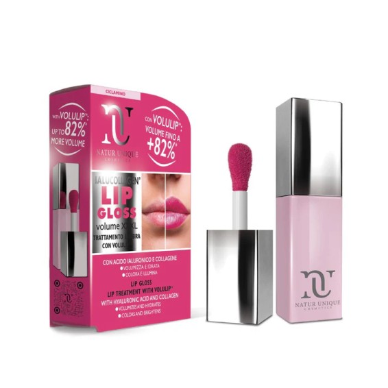 Natur Unique Ialucollagen Lip Gloss Volume XXXL Ciclamino con VolulipTM per effetto plumping