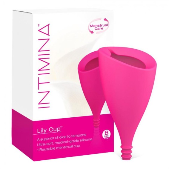 Intimina Lily Cup Misura B coppetta mestruale in silicone medico - Confezione da 1 pezzo con custodia