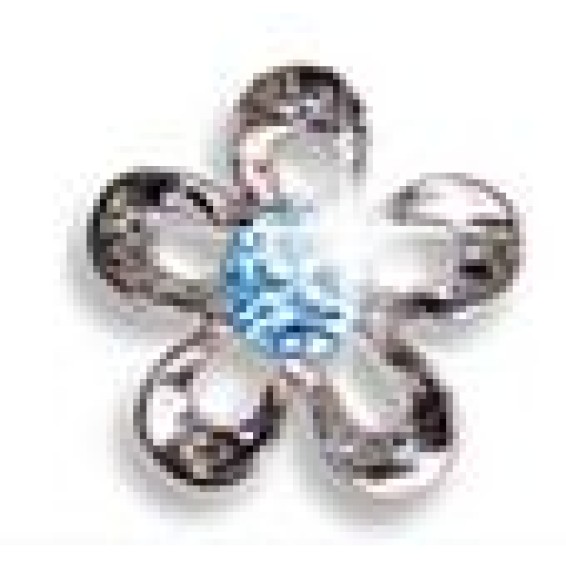 Bjt943 Metal Flower W/aqua Cry