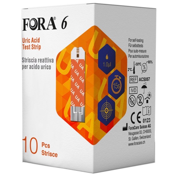 FORA*6 Strisce Acido Urico10pz