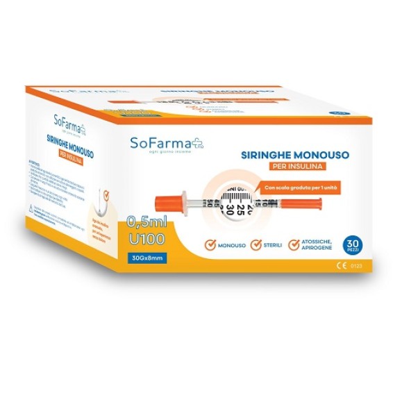 SIRINGA INSULINA 0,5ML 30PZ SF+