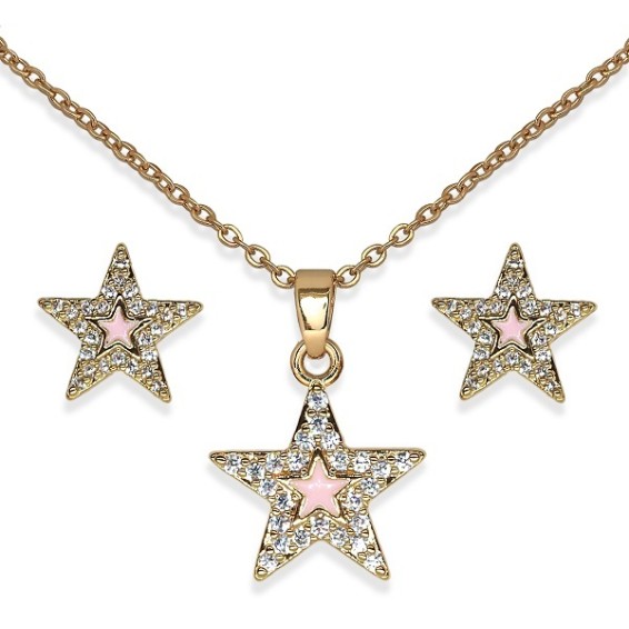 Bjs019 Parure Crystal Star Gp