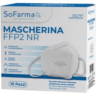 MASCHERINA FFP2 BIANCA 10PZ SF+