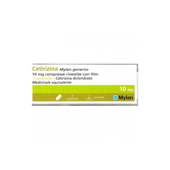 CETIRIZINA 10mg  7 Cpr MYLAN