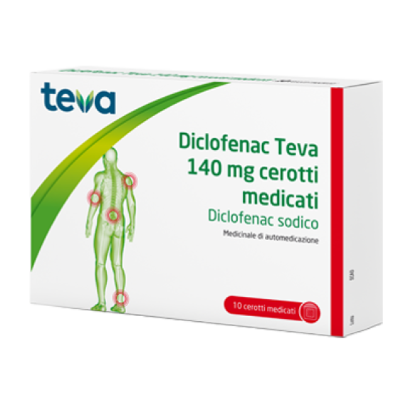 DICLOFENAC 140mg10Cer.Med.TEVA