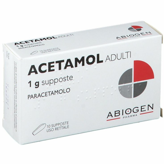 Acetamol*ad 10supp 1g