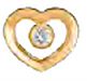 Orecchini Heart Gold Solitaire