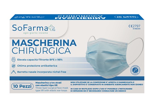 MASCHERINA CHIR 10PZ SF+